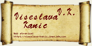 Višeslava Kanić vizit kartica